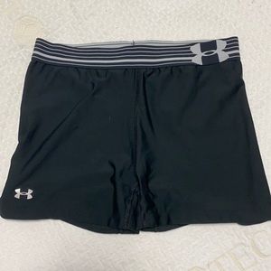 Under armour women’s black spandex sport shorts
